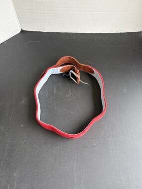 Vineyard Vines Red Canvas Sailboat Embroidery Seersucker Lined Belt Size 34